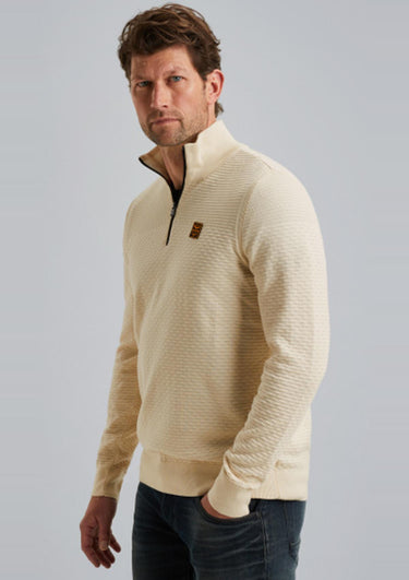 PKW2510301 7013 | Pullover mit halbem Reißverschluss